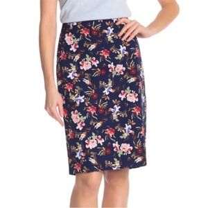 Philosophy Navy Floral Pencil Skirt